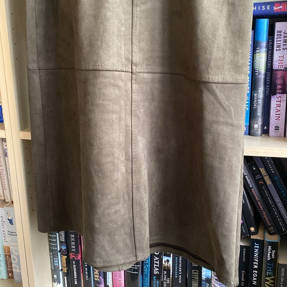 Faux Suede Midi Skirt - Picture 6 of 7